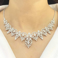 PREORDER | Grand Cluster Diamond Necklace 14kt