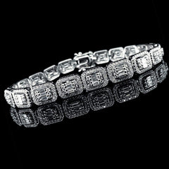 Medium Emerald Eternity Diamond Bracelet 14kt