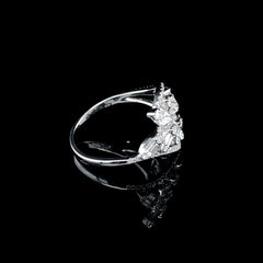 PREORDER | Leaf Cluster Shape Deco Diamond Ring 14kt