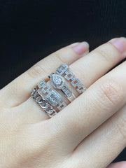 PREORDER | Stacked Statement Diamond Ring 14kt