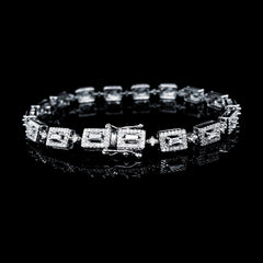 PREORDER | Emerald Baguette Tennis Diamond Bracelet 14kt