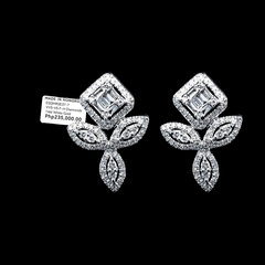 PREORDER | Square Cluster Shape Diamond Earrings 14kt
