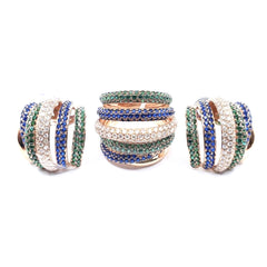 #TheSALE | Millionaire’s Blue Sapphire & Green Emerald Gemstones Diamond Jewelry Set 14kt