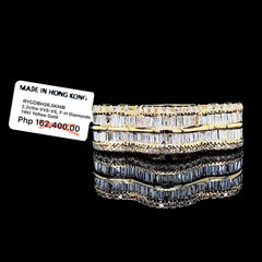 #ThePromise | Golden Unisex Waved Half Eternity Diamond Ring 14kt