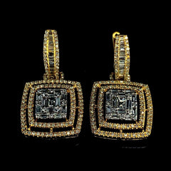 PREORDER | Golden Statement Dangling Diamond Jewelry Set 14kt