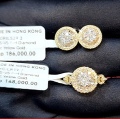 PREORDER | Golden Classic Round Paved Diamond Jewelry Set 14kt