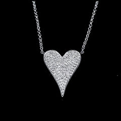 PREORDER | Large Heart Diamond Necklace 14kt