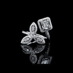 PREORDER | Square Marquise Deco Diamond Ring 14kt