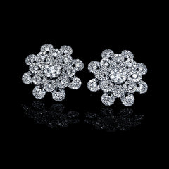 PREORDER | Floral Statement Diamond Earrings 14kt