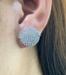 PREORDER | Large Round Diamond Earrings 14kt