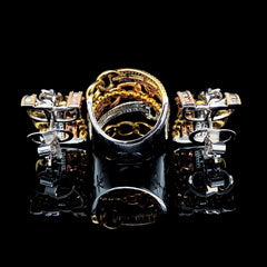 PREORDER | Multi-Tone Chain Baguette Statement Diamond Jewelry Set 14kt