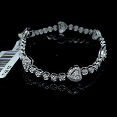 PREORDER | Heart Lock Eternity Tennis Diamond Bracelet 14kt