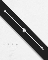 LVNA Signatures Classic Solitaire Heart Brilliant Cut Eternity Diamond Bracelet 18kt
