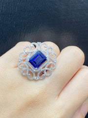 PREORDER | Blue Sapphire Gemstones Statement Diamond Jewelry Set 14kt