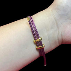 24kt Gold Prosperity Mantra String Bracelet | The Vault