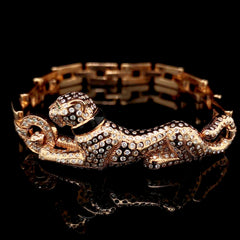 PREORDER | Rose Cheetah Paved Diamond Bracelet 18kt