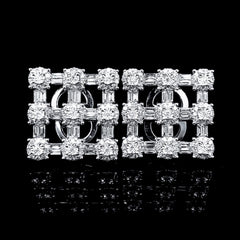 PREORDER | Weaved Paved Statement Diamond Earrings 14kt