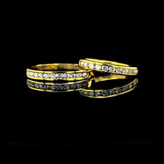 PREORDER | Golden Half Eternity Diamond Ring Wedding Band 14kt