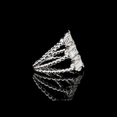 PREORDER | Baguette Paved Cluster Shape Diamond Ring 14kt