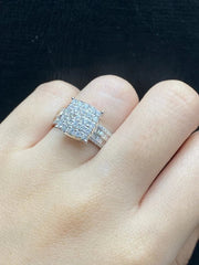 PREORDER | Large Square Paved Diamond Ring 14kt
