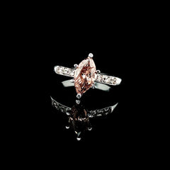 LVNA Signatures 1.89ct Rare Fancy Purple Pink Colored Diamond Ring 18kt