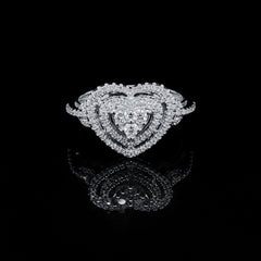 PREORDER | Double Halo Heart Diamond Jewelry Set 14kt