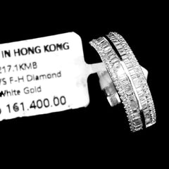 PREORDER | Unisex Baguette Half Eternity Band Diamond Ring 14kt