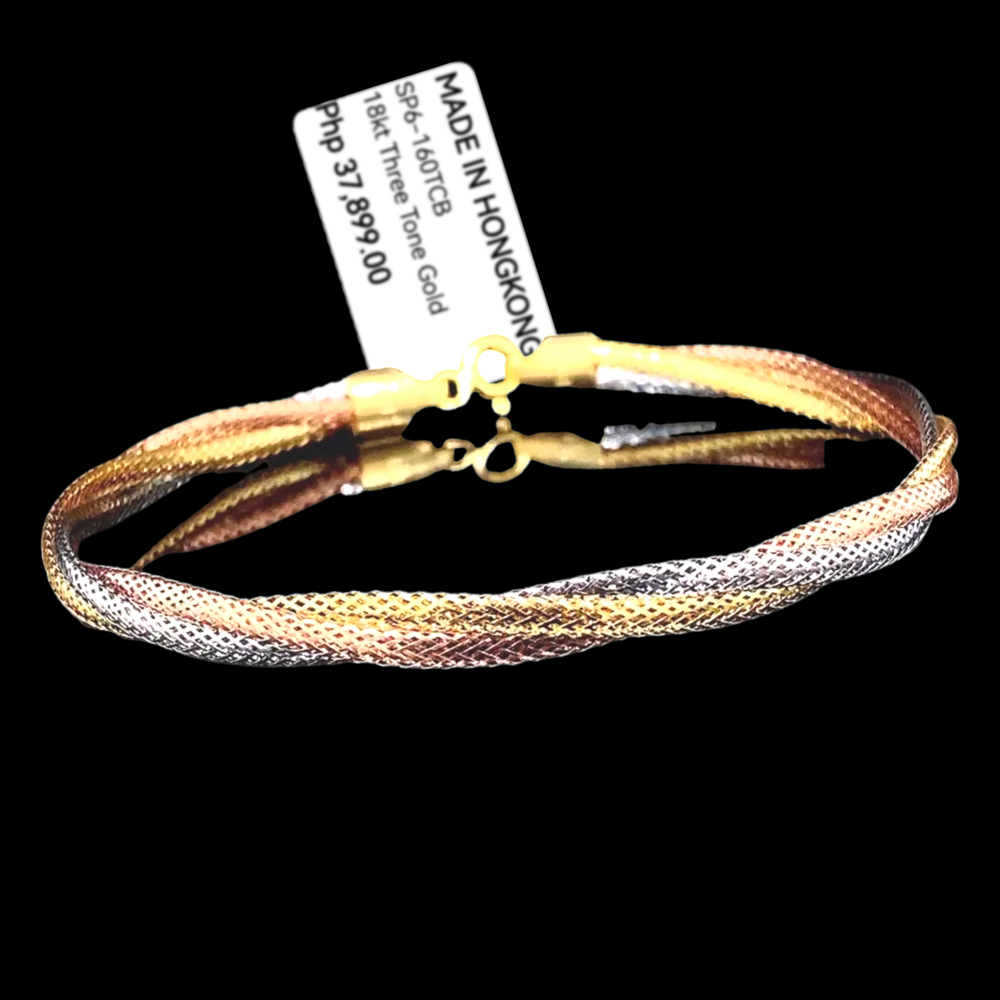 Three-tone gold bracelet French assay | Drouot.com