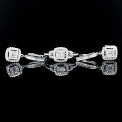 PREORDER | Cushion Paved Diamond Jewelry Set 14kt
