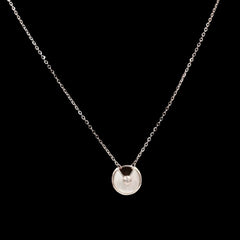 PREORDER | Pink Mother of Pearl Gemstones Disc Diamond Necklace 18kt