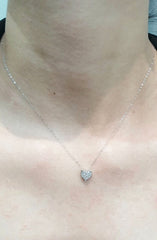 Medium Classic Hearts On Fire Diamond Necklace 16-18" 18kt Chain