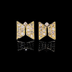 PREORDER | Golden Blade Stud Diamond Earrings 18kt