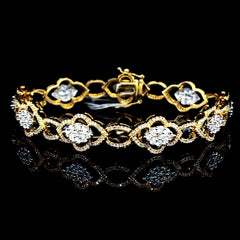 PREORDER | Rose Marquise Cathedral Eternity Diamond Bracelet 14kt