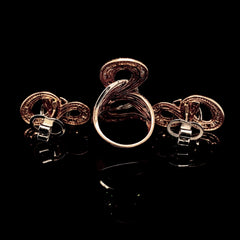 Rose Infinity Diamond Jewelry Set 14kt