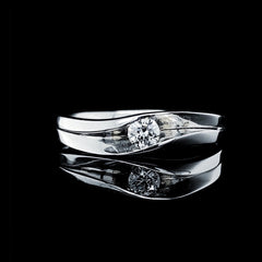PREORDER | Round Solitaire Wedding Band Diamond Ring 18kt