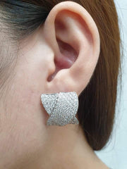 PREORDER | Crossover Statement Diamond Earrings 14kt