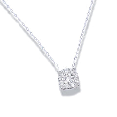 #LoveLVNA | Daily Round Diamond Necklace 16-18” 18kt White Gold Chain