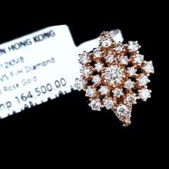 PREORDER | Rose Floral Diamond Ring 14kt