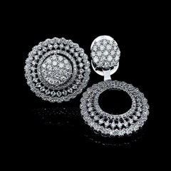 PREORDER | Round Statement Multi-Wear Diamond Earrings 14kt