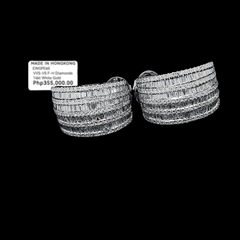 PREORDER | Statement Baguette Creolle Diamond Earrings 14kt