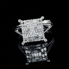 PREORDER | Square Baguette Diamond Ring 14kt