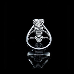 PREORDER | Cluster Shape Paved Band Statement Diamond Ring 14kt