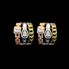 #LVNA2024 | Multi-Tone Creolle Statement Diamond Earrings 14kt