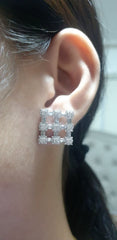 PREORDER | Weaved Paved Statement Diamond Earrings 14kt