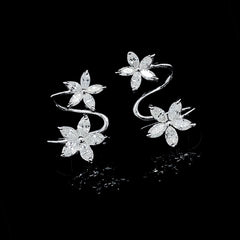 PREORDER | Floral Rositas Crawler Diamond Earrings 18kt