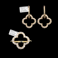 PREORDER | Golden Clover Diamond Jewelry Set 14kt