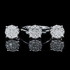 PREORDER | Round Invisible Setting Diamond Jewelry Set 14kt