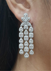 PREORDER | Marquise Chandelier Statement Diamond Earrings 14kt