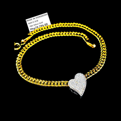 LVNA Genderless Diamond Center Bar Solid Gold Bracelet 18kt