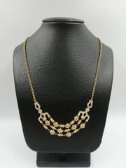 PREORDER | Golden Deco Statement Diamond Necklace 14kt